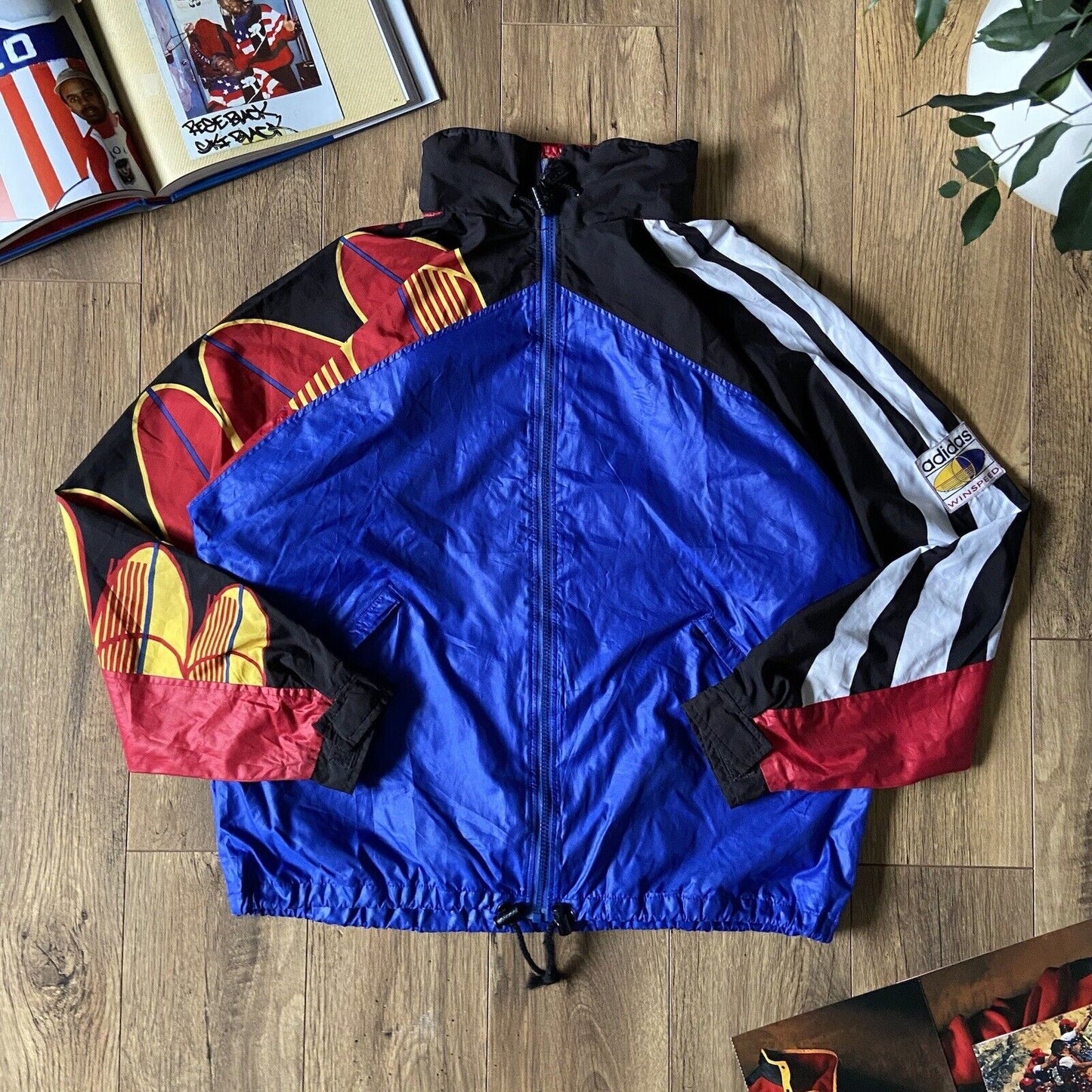 Vintage Adidas Winspeed Tracksuit Jacket Size L 80s Cycling