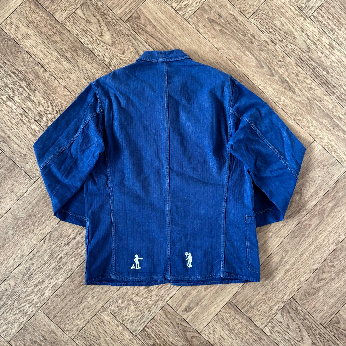 Stingray Reimagined “Charles” French Chore Jacket, Size L Blue