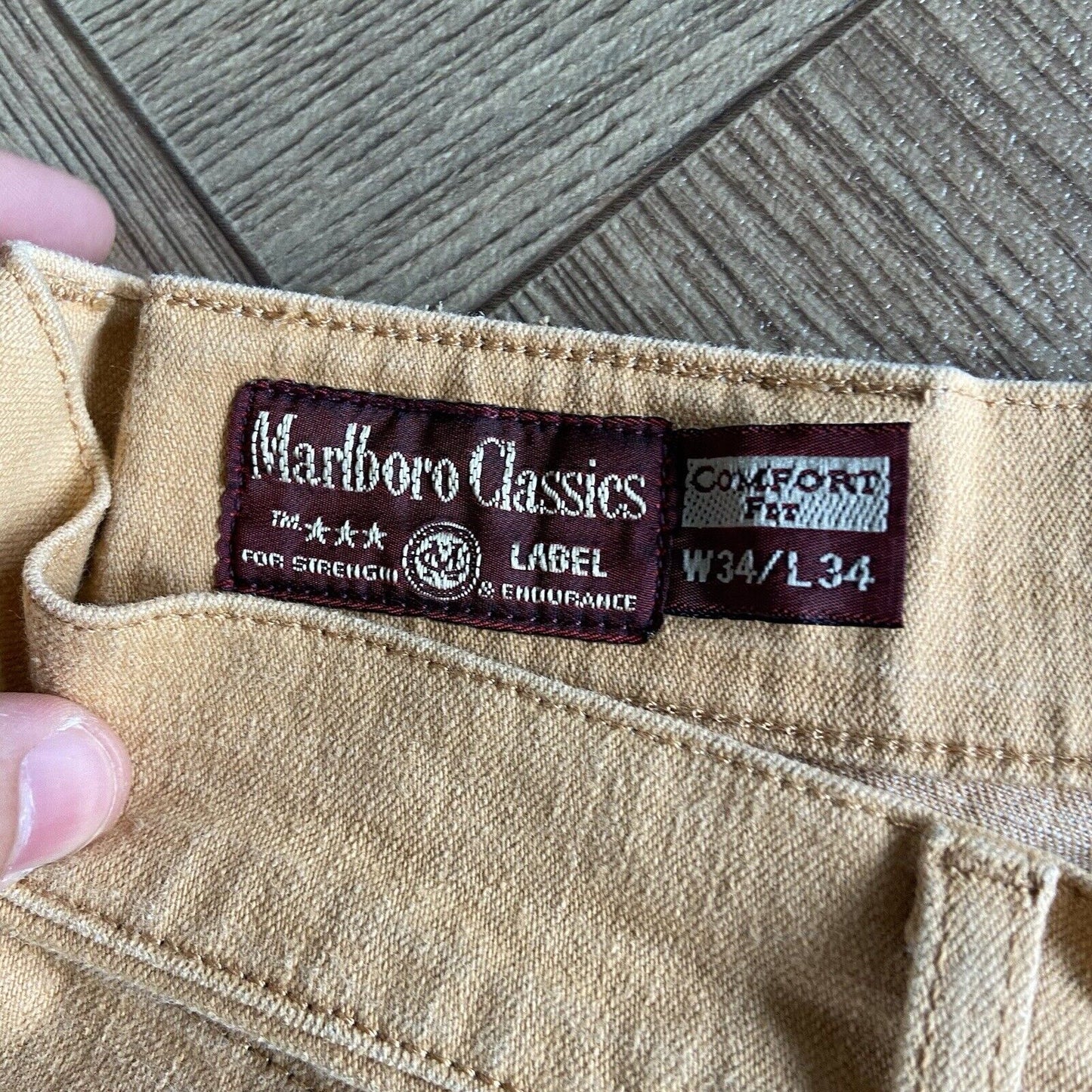 Vintage Marlboro Classics Jeans W34 L34 80s Peach Orange Straight