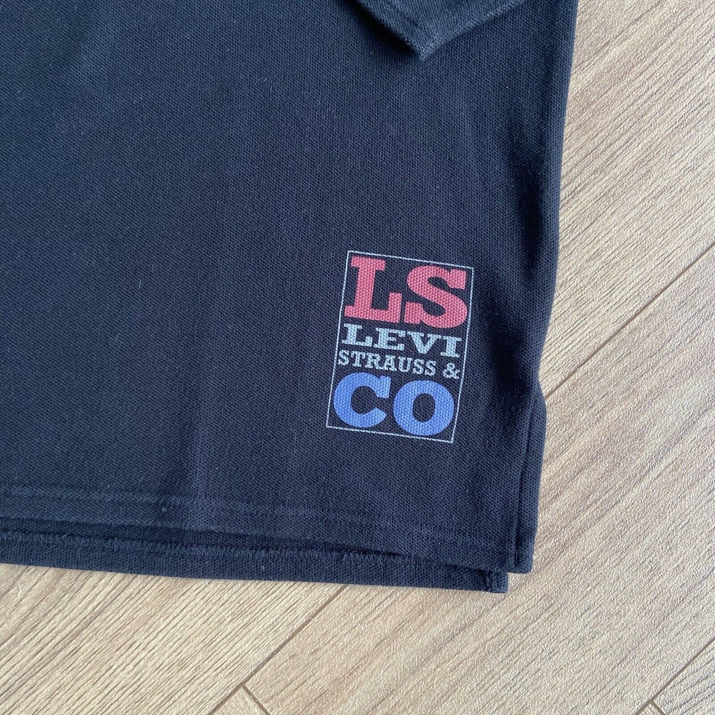 Vintage Levi’s Long Sleeve Polo Shirt 90s Size L Black