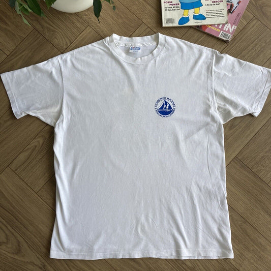 Vintage Sailing Hawaii Aloha Voyages Single Stitch Graphic T Shirt XXL White