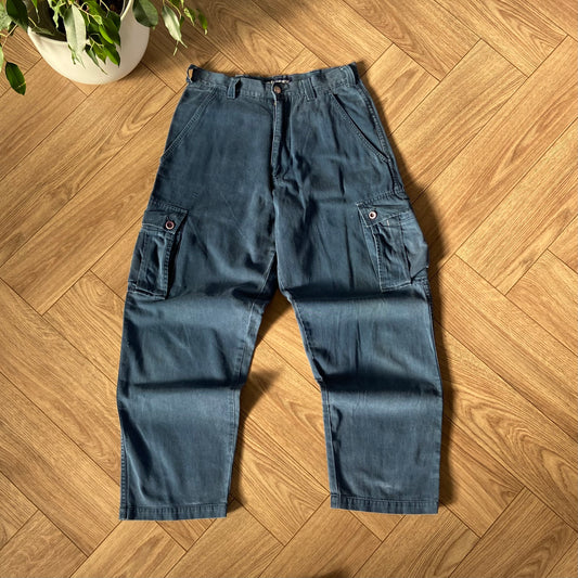 Vintage Stussy Cargo Trousers W30 L30 Y2K Navy Blue