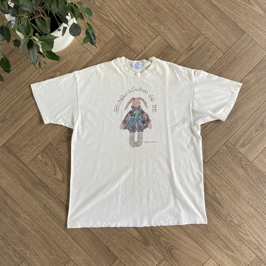Vintage Attic Babies Single Stitch Graphic T Shirt 90s Size XL White