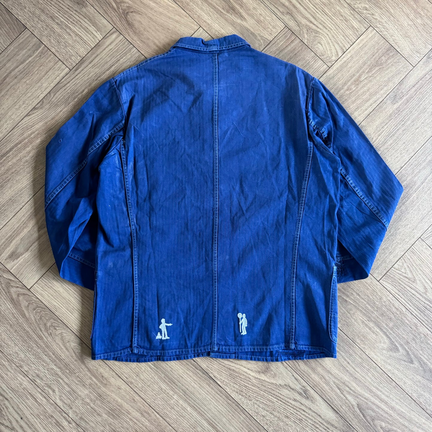 Stingray Reimagined “Charles” French Chore Jacket, Size L Blue