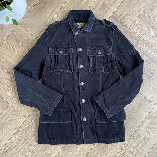 Ralph Lauren Corduroy Jacket Y2K Size M Polo Jeans Co Navy