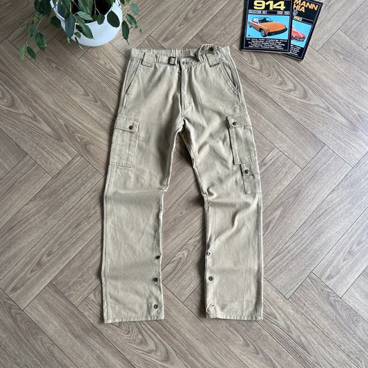 Vintage Belstaff Canvas Biker Jeans W33 L34 90s Beige Cargo