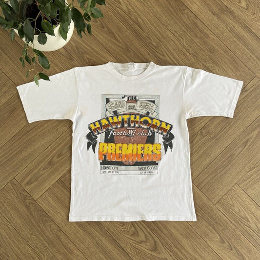 Vintage USA College Football Single Stitch Graphic T Shirt 90s Size XL White