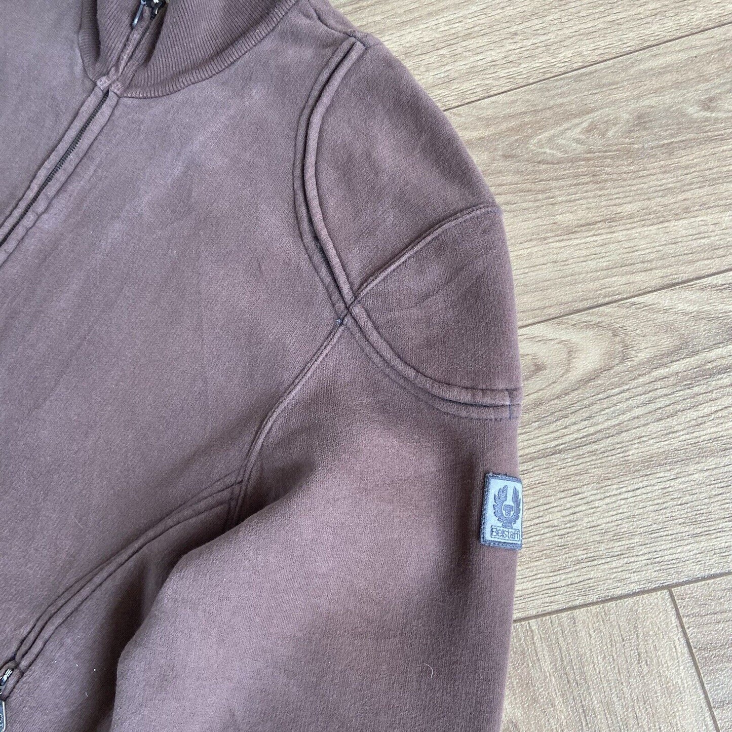 Vintage Belstaff Full Zip Jacket 90s Size M Brown Track Top