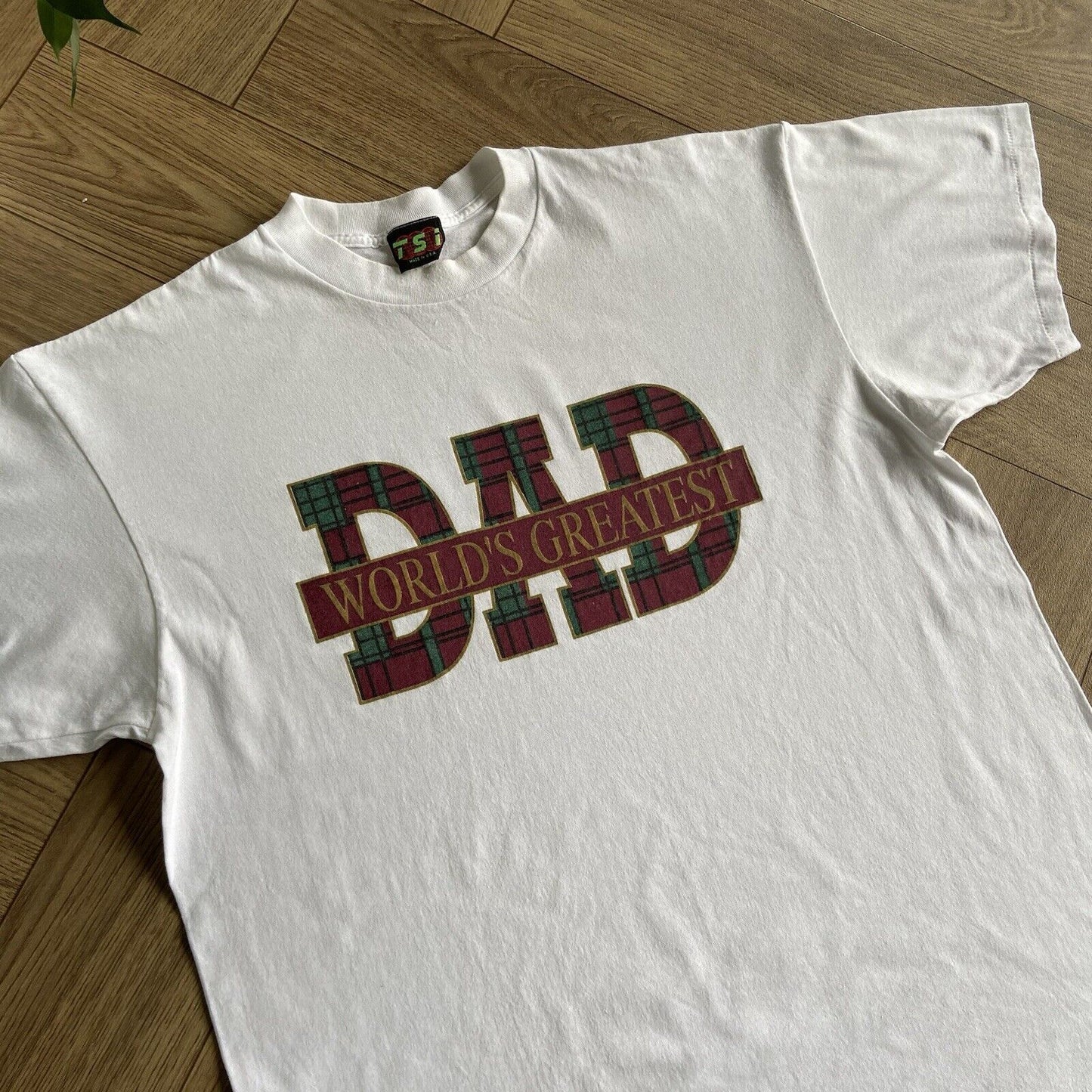 Vintage Funny Dad Single Stitch Graphic T Shirt 90s Size XL White