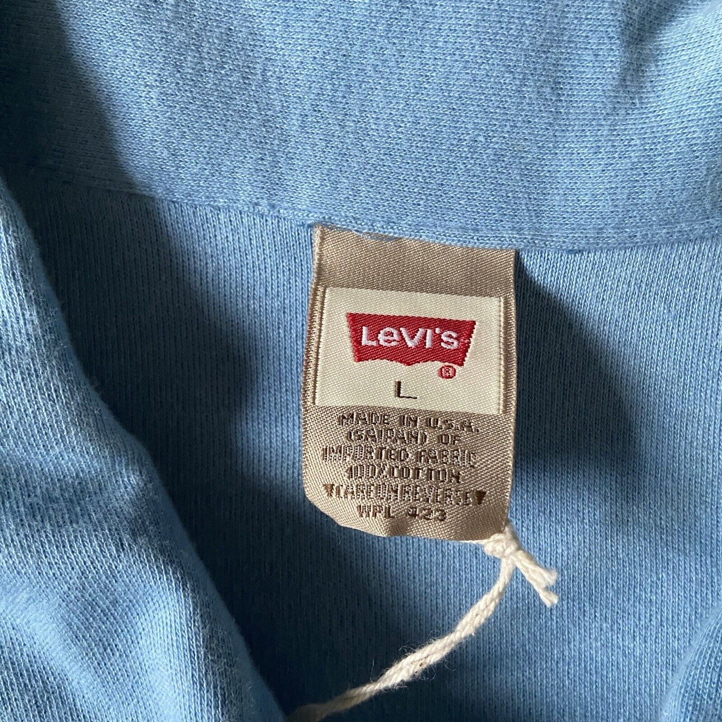 Vintage Levi’s Polo Shirt Size L 90s Blue Striped