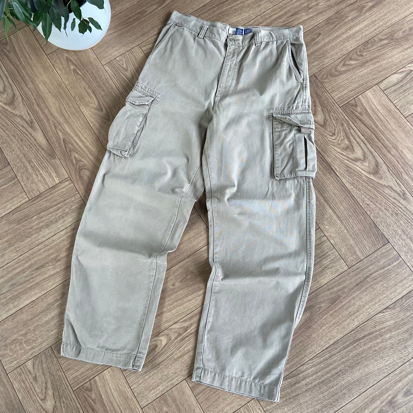 Vintage Gap Trousers W36 L34 90s Beige