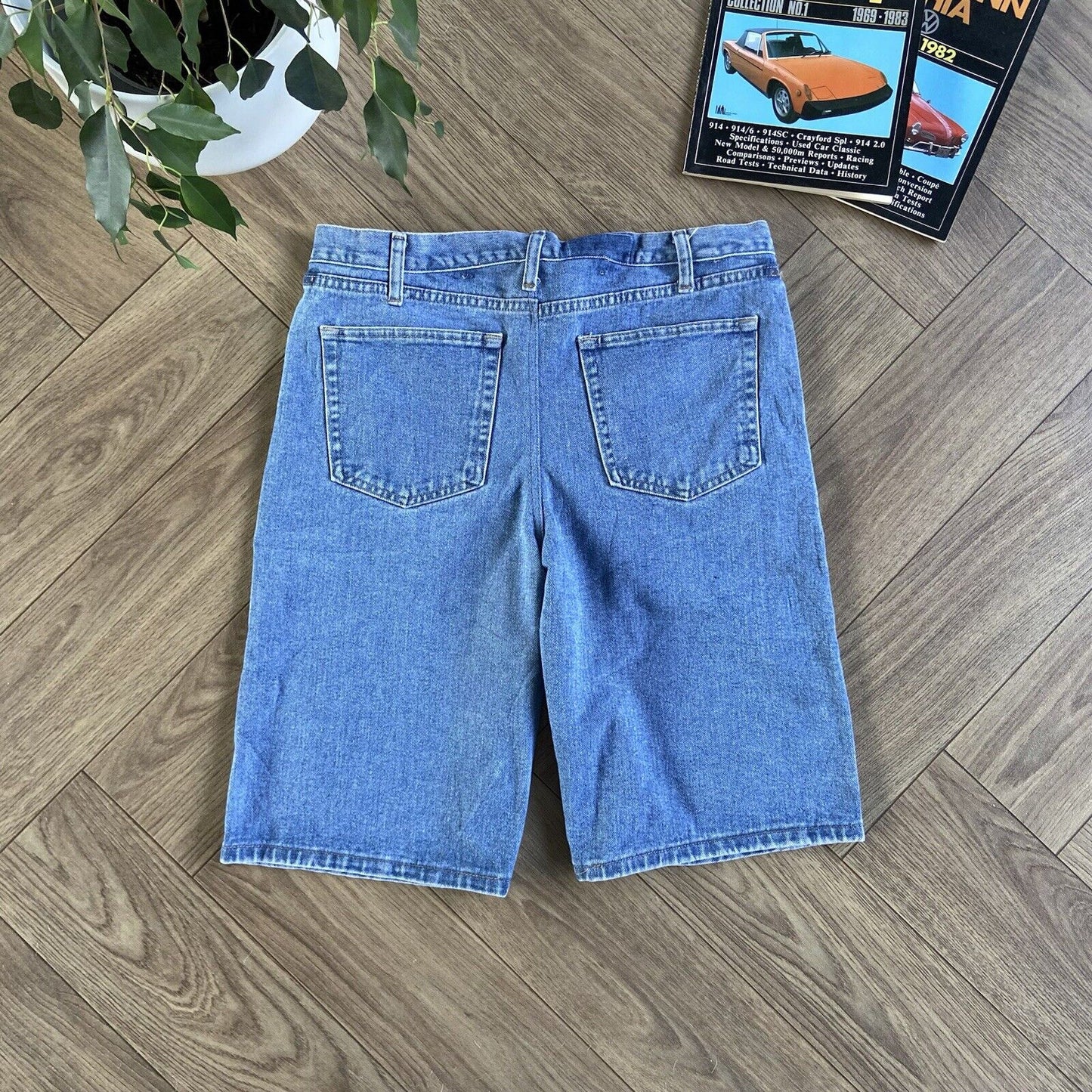 Vintage Baggy Denim Jorts Y2K W35 Shorts Blue