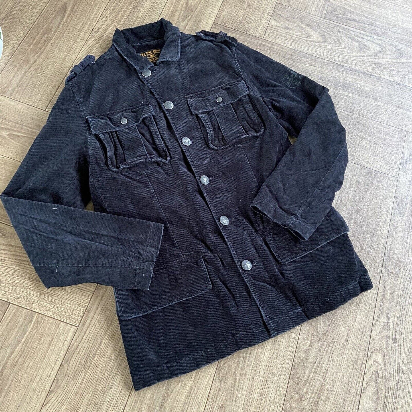 Ralph Lauren Corduroy Jacket Y2K Size M Polo Jeans Co Navy