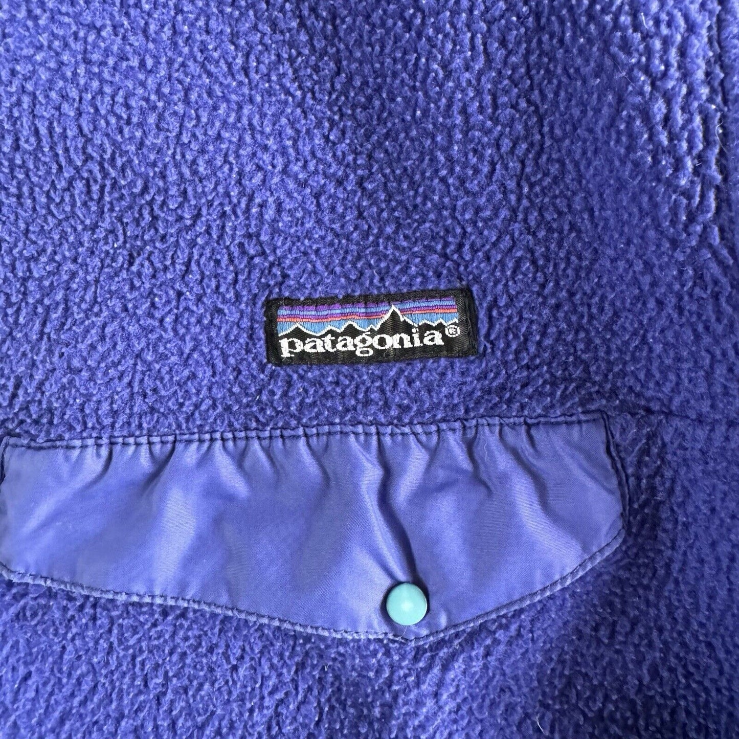 Vintage Patagonia Snap T Fleece Size M 90s Blue Pullover