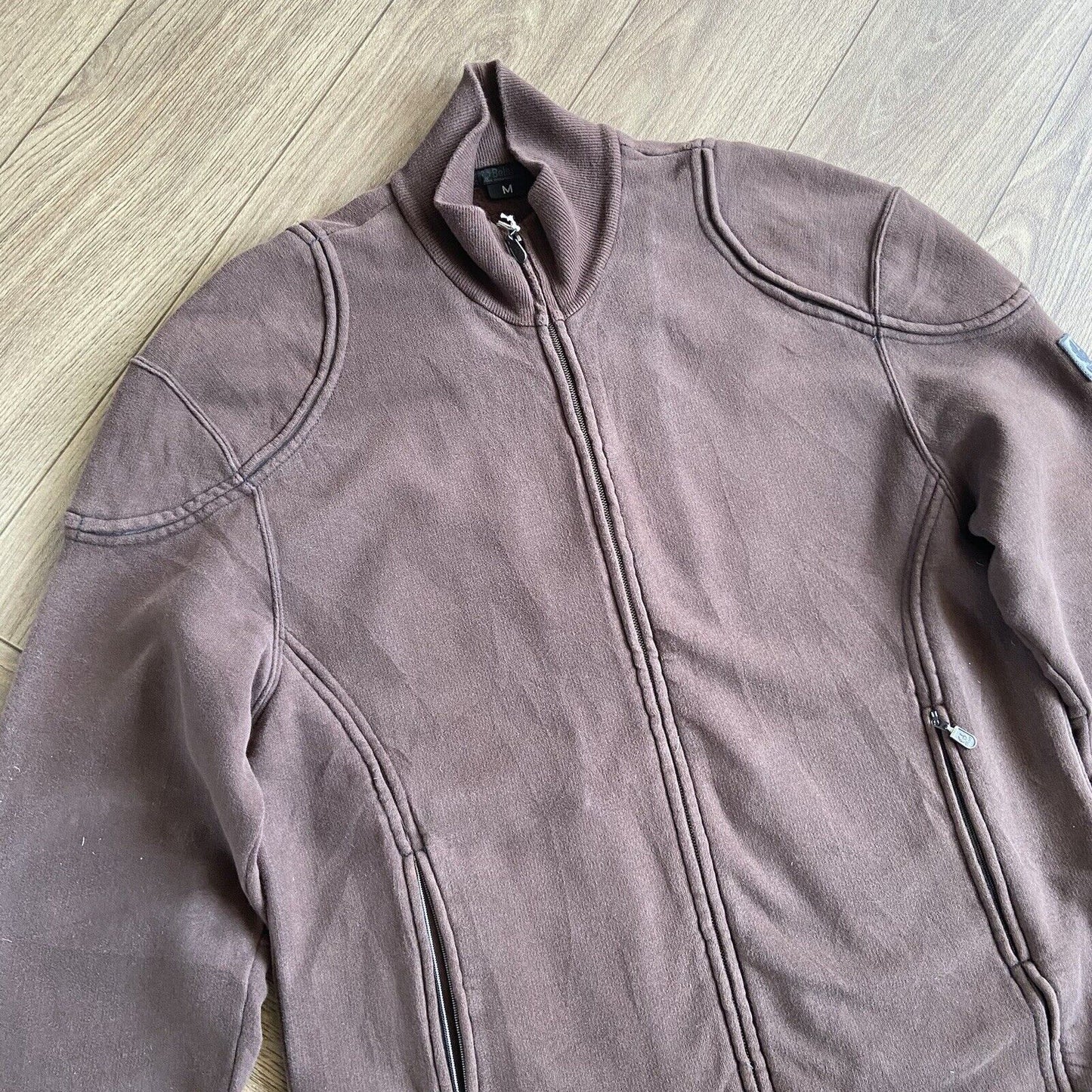 Vintage Belstaff Full Zip Jacket 90s Size M Brown Track Top