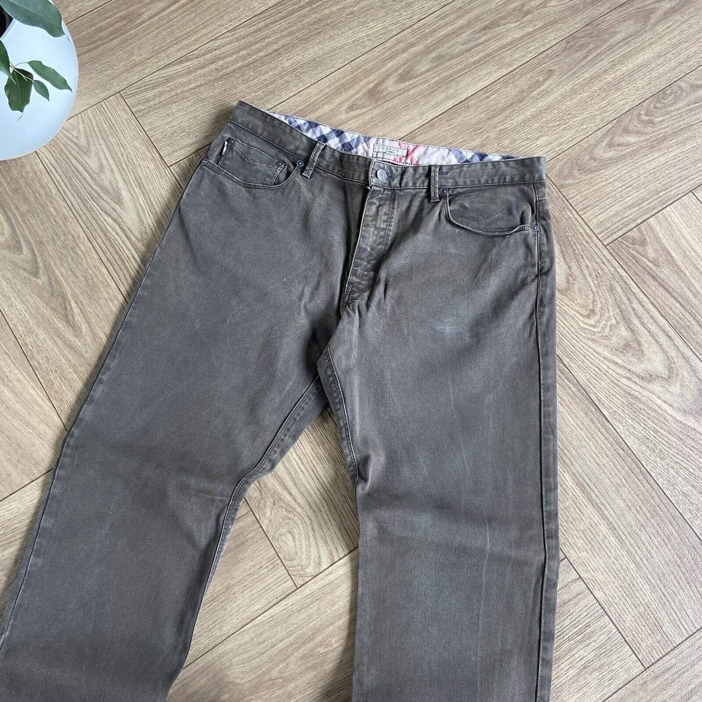 Vintage Burberry Jeans Straight Leg W35 L32 Y2K Brown