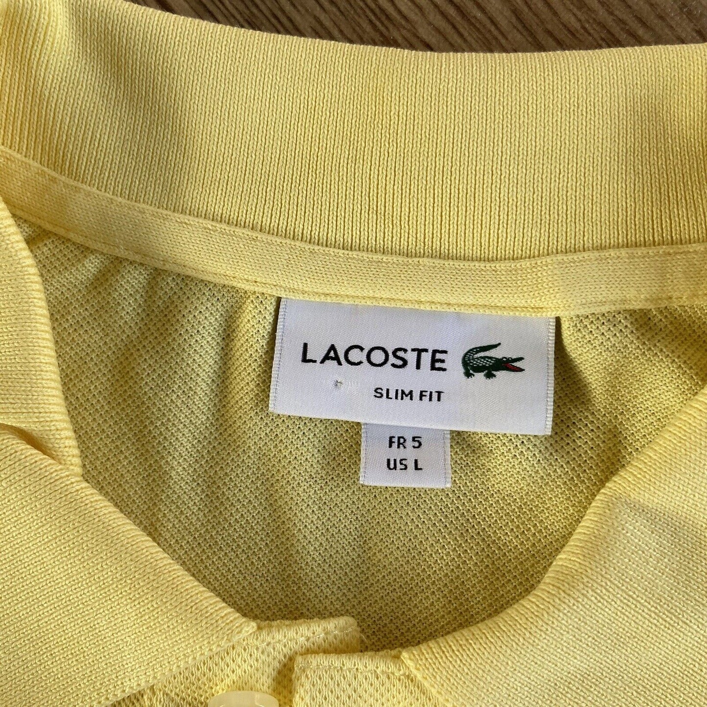 Lacoste Polo Shirt Size L Yellow BNWOT