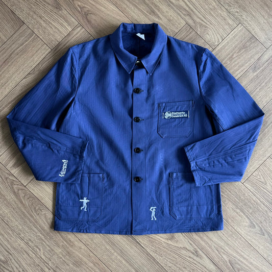 Stingray Reimagined “Charles” French Chore Jacket, Size XL Blue