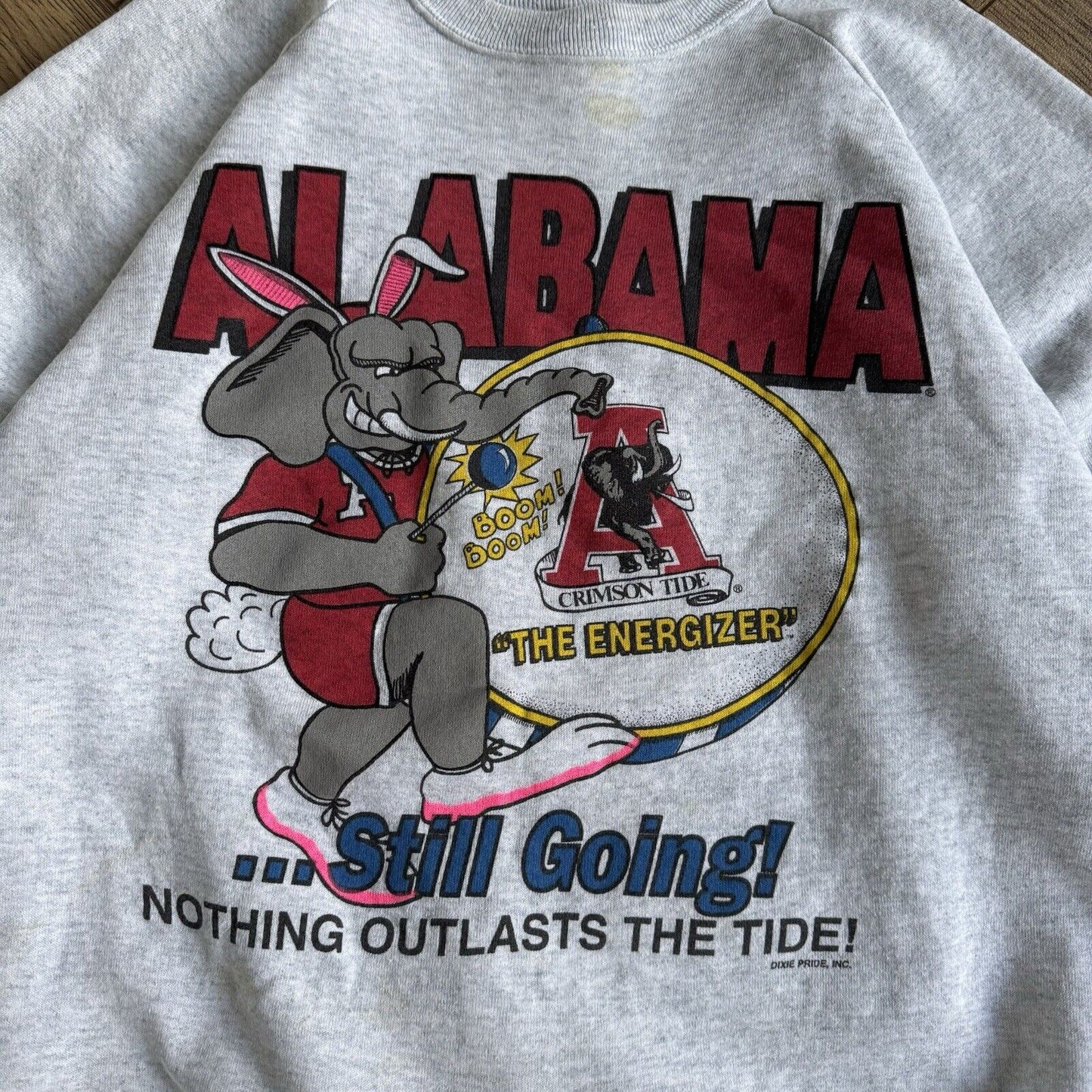 Vintage Alabama College Sweatshirt Size XL 90s Grey Spellout Graphic Print