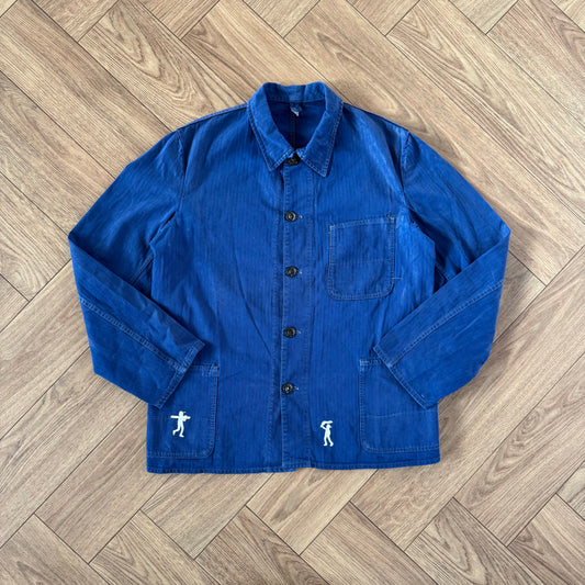 Stingray Reimagined “Charles” French Chore Jacket, Size L Blue