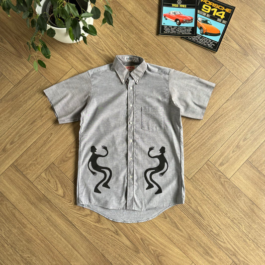Stingray Reimagined “Stan” Short Sleeve Shirt, Size M Grey