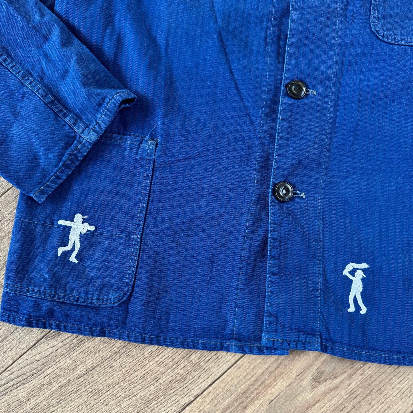 Stingray Reimagined “Charles” French Chore Jacket, Size L Blue