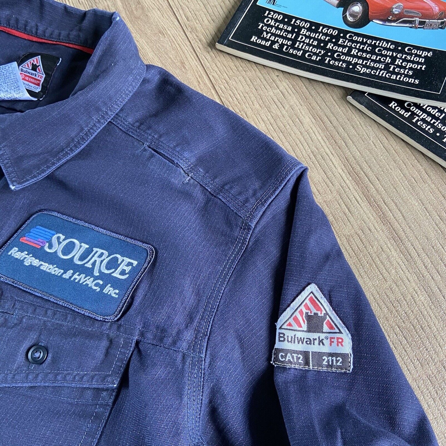 Vintage Chore Jacket Y2K Size XL Navy Blue Workwear Overshirt
