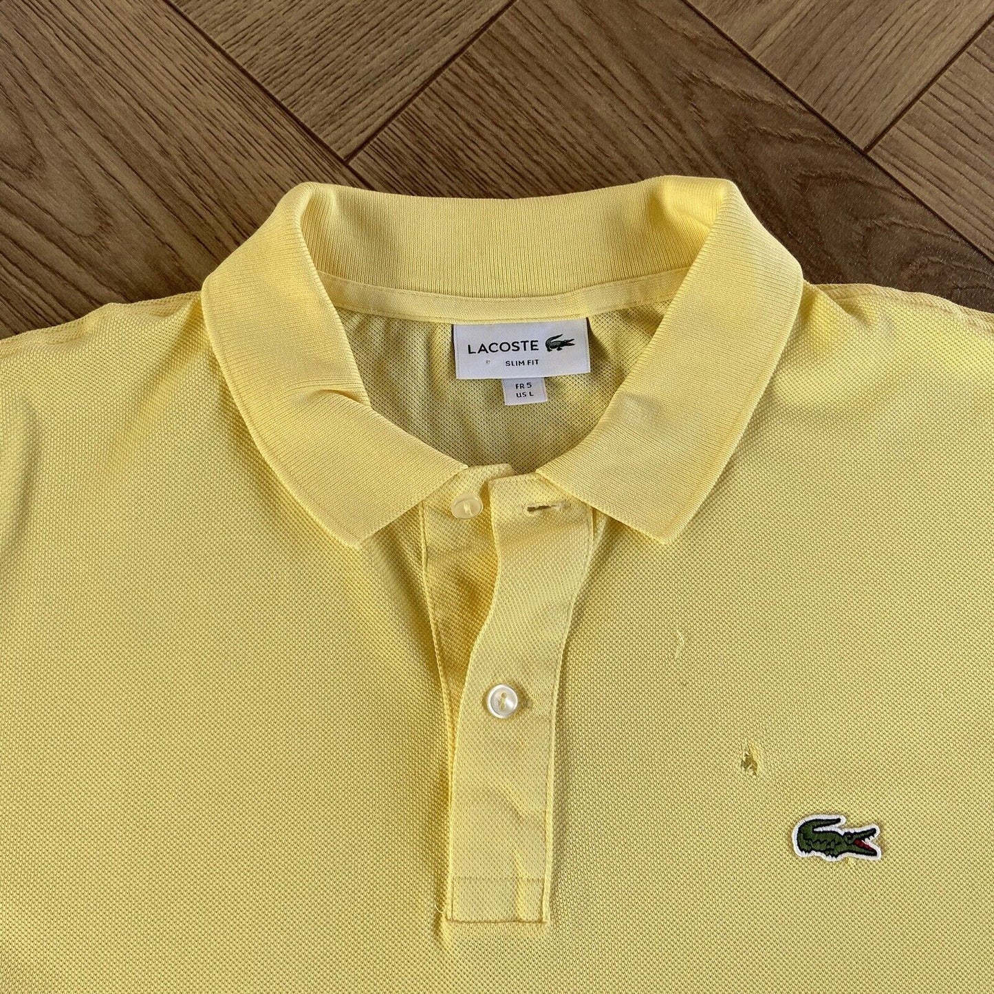 Lacoste Polo Shirt Size L Yellow BNWOT