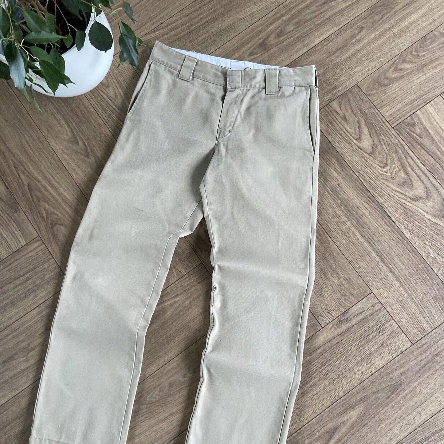Vintage Dickies Chino Trousers W31 L32 90s Beige Skate