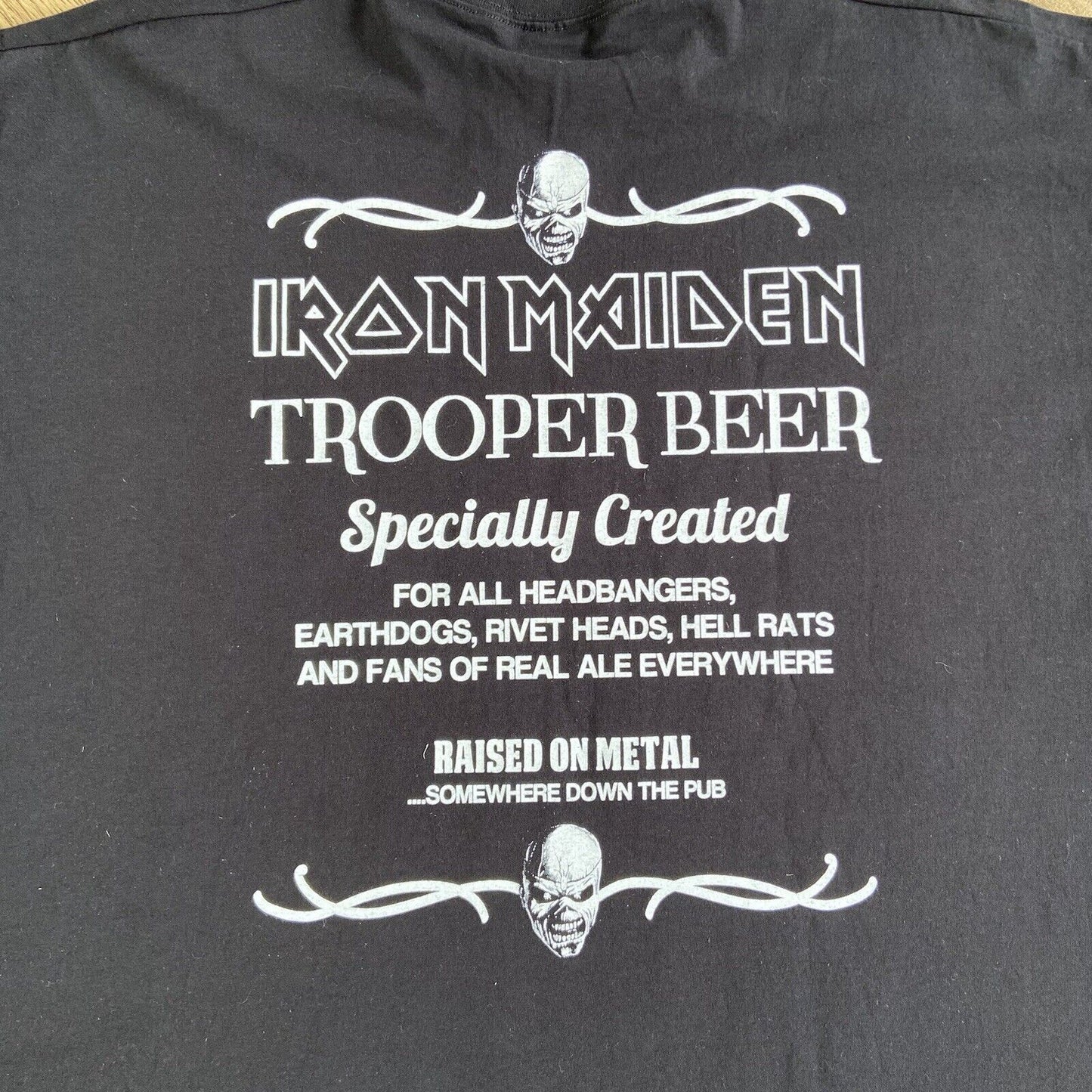 Iron Maiden Trooper Beer Graphic T Shirt Size XXL Black Robinson’s Brewery