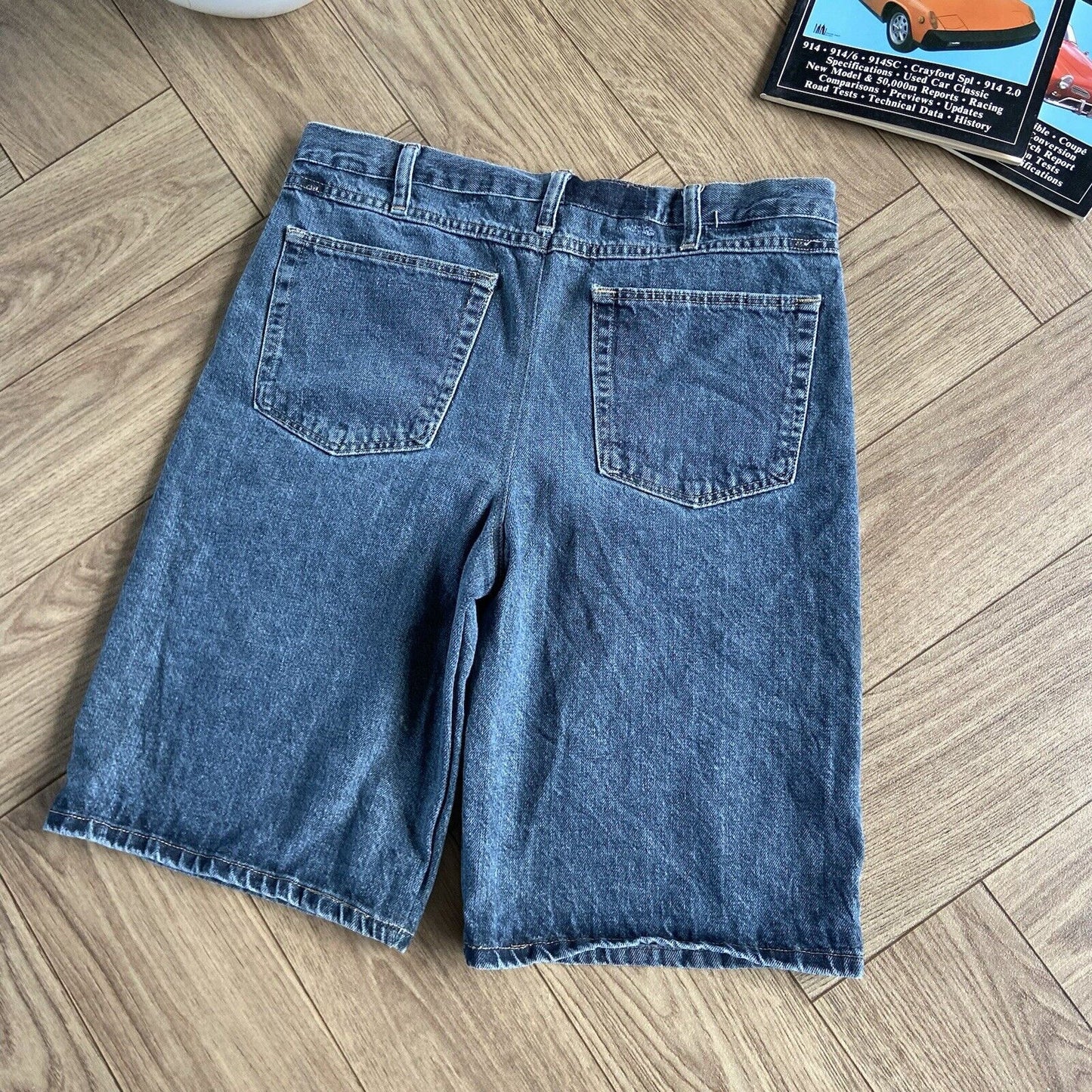 Vintage Baggy Denim Jorts Y2K W32 Shorts Blue