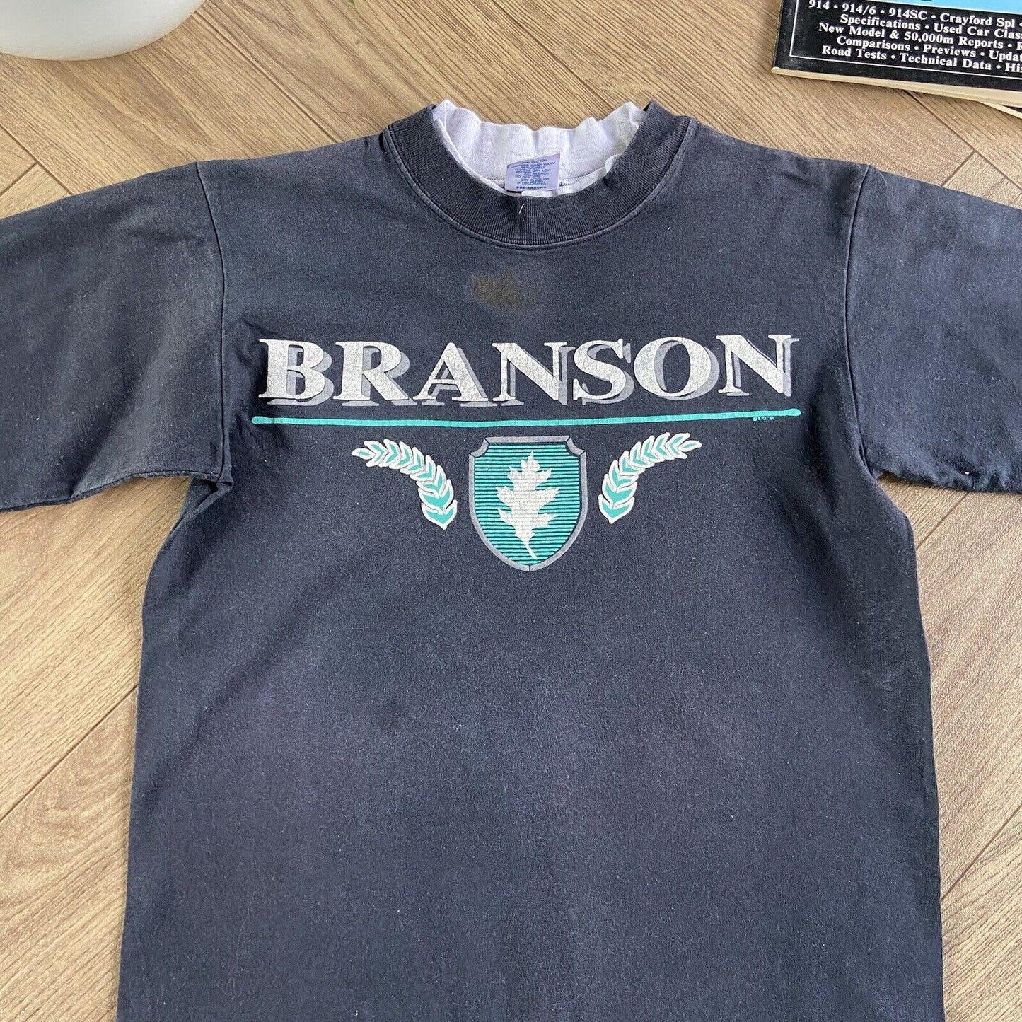 Vintage Branson USA Single Stitch Graphic T Shirt 90s Size M Black