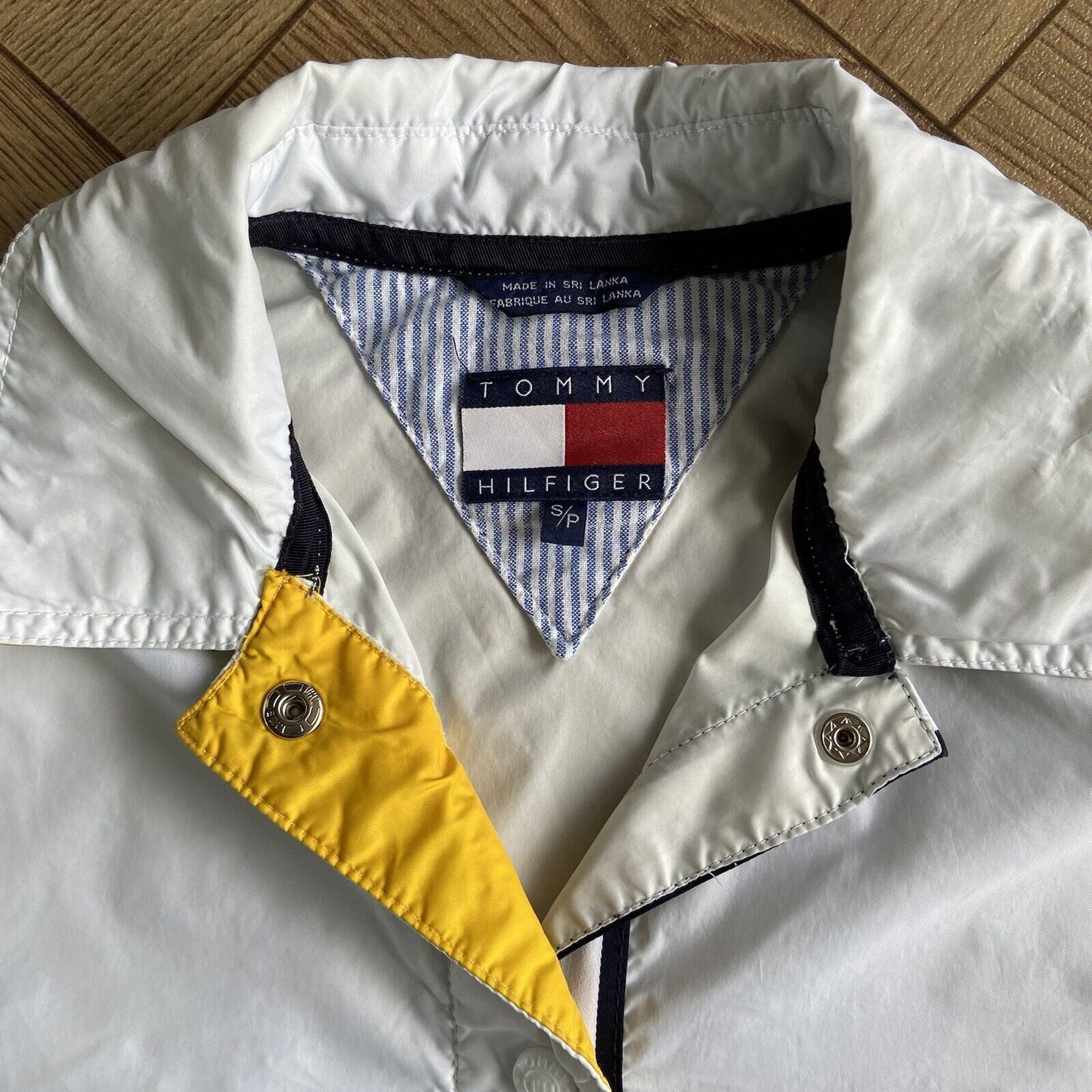 Vintage Tommy Holdover Windbreaker Jacket 90s Size S White