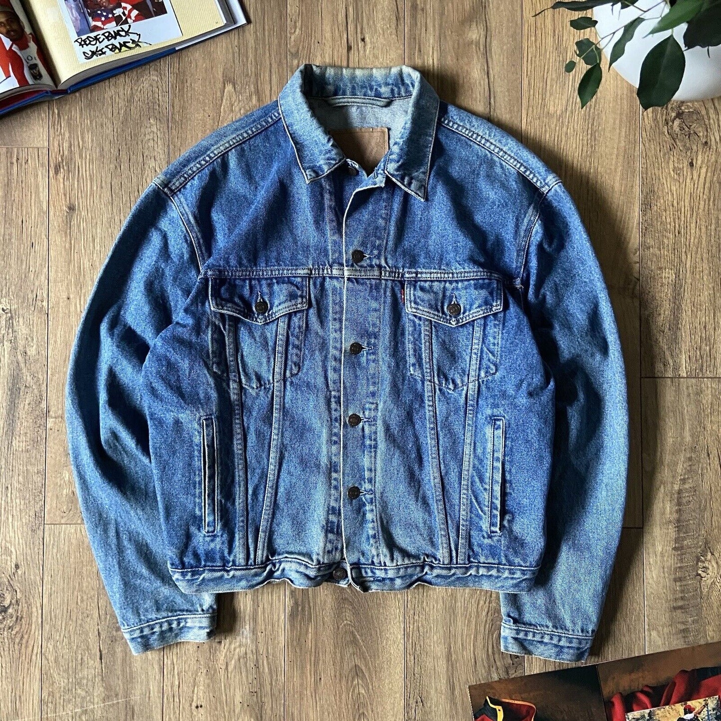 Vintage Levi’s 70503 Trucker Jacket Size L Blue USA Western