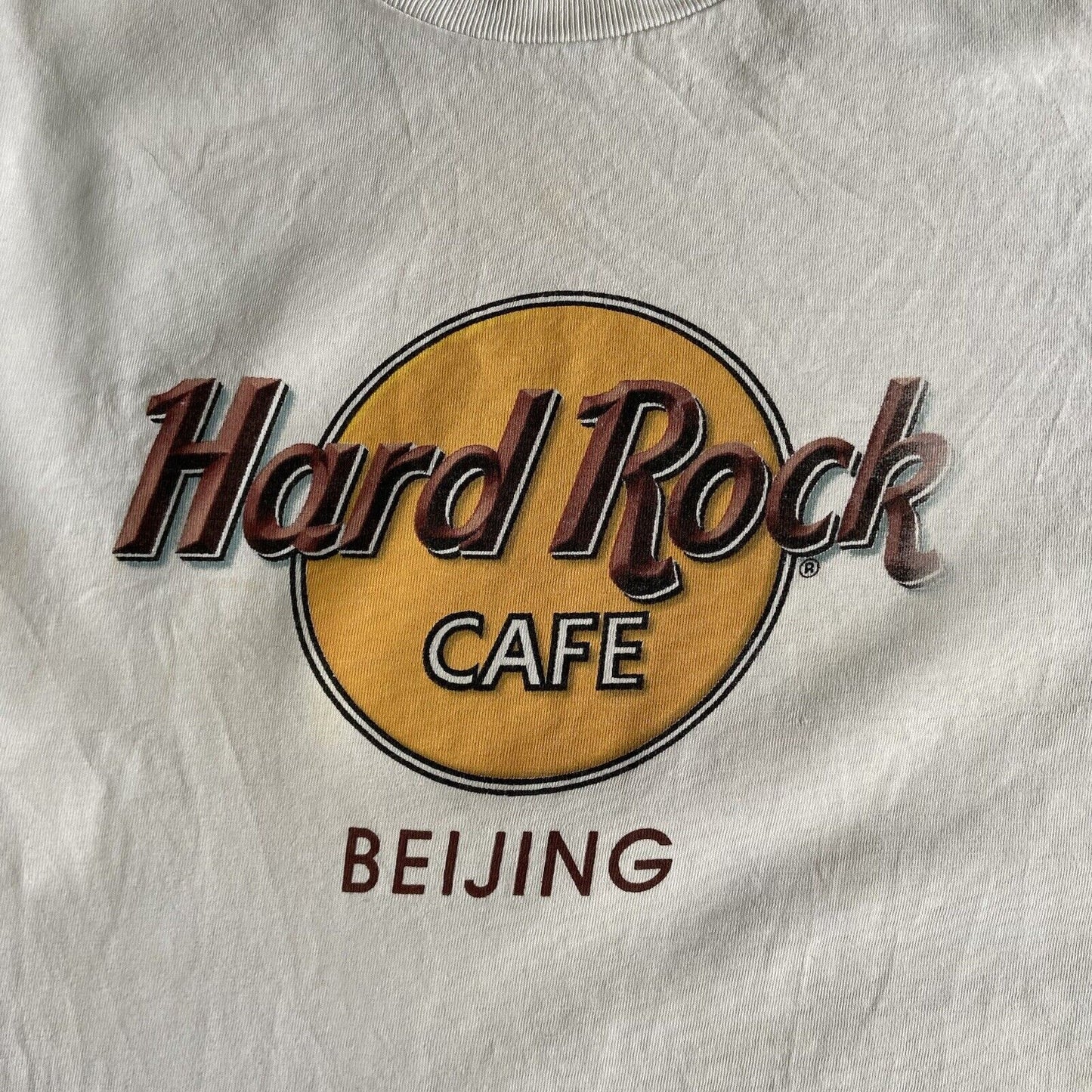 Vintage Hard Rock Cafe Single Stitch Graphic T Shirt 90s Size XL White