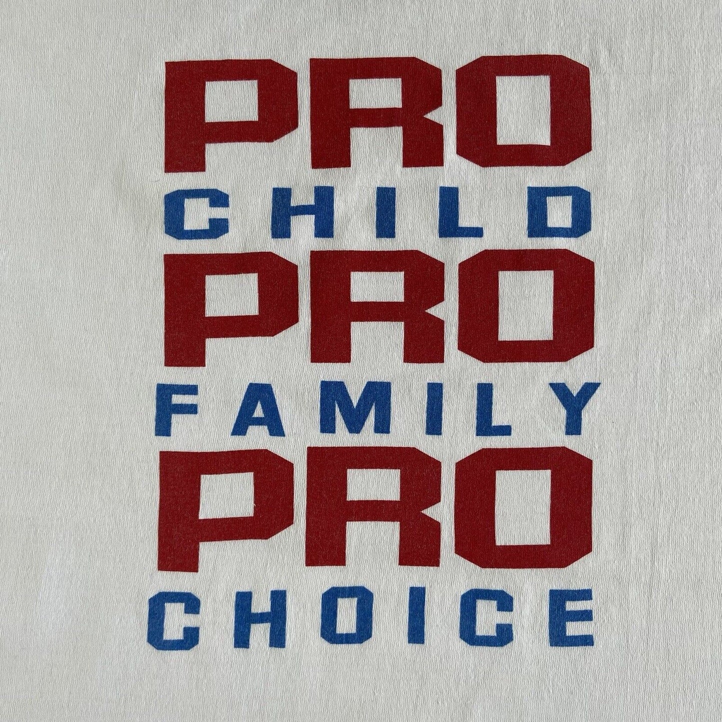 Vintage Pro Choice Slogan Single Stitch Graphic T Shirt 90s Size L White