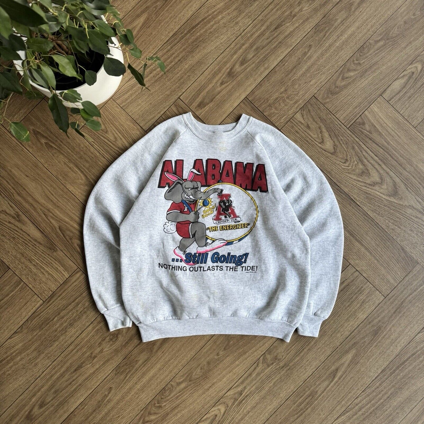 Vintage Alabama College Sweatshirt Size XL 90s Grey Spellout Graphic Print