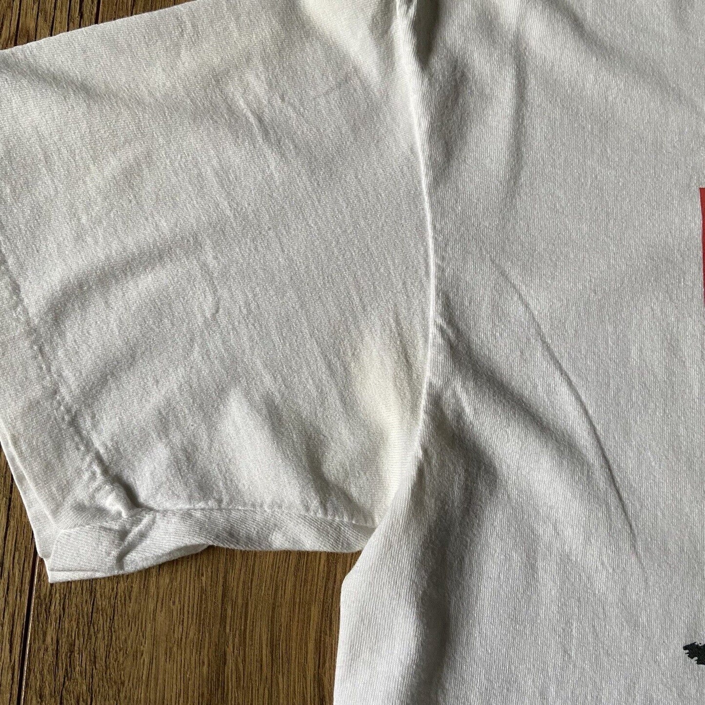 Vintage Graphic Single Stitch T Shirt Size M 90s White USA Run