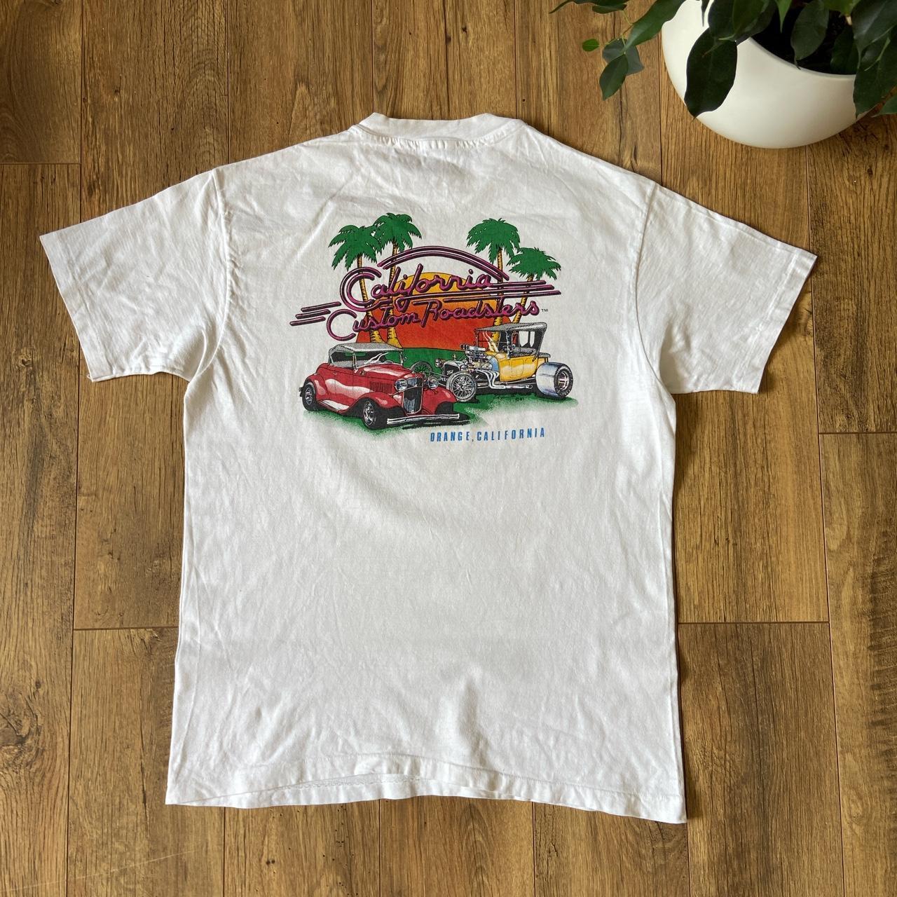 White vintage single stitch graphic t shirt Fits L slim