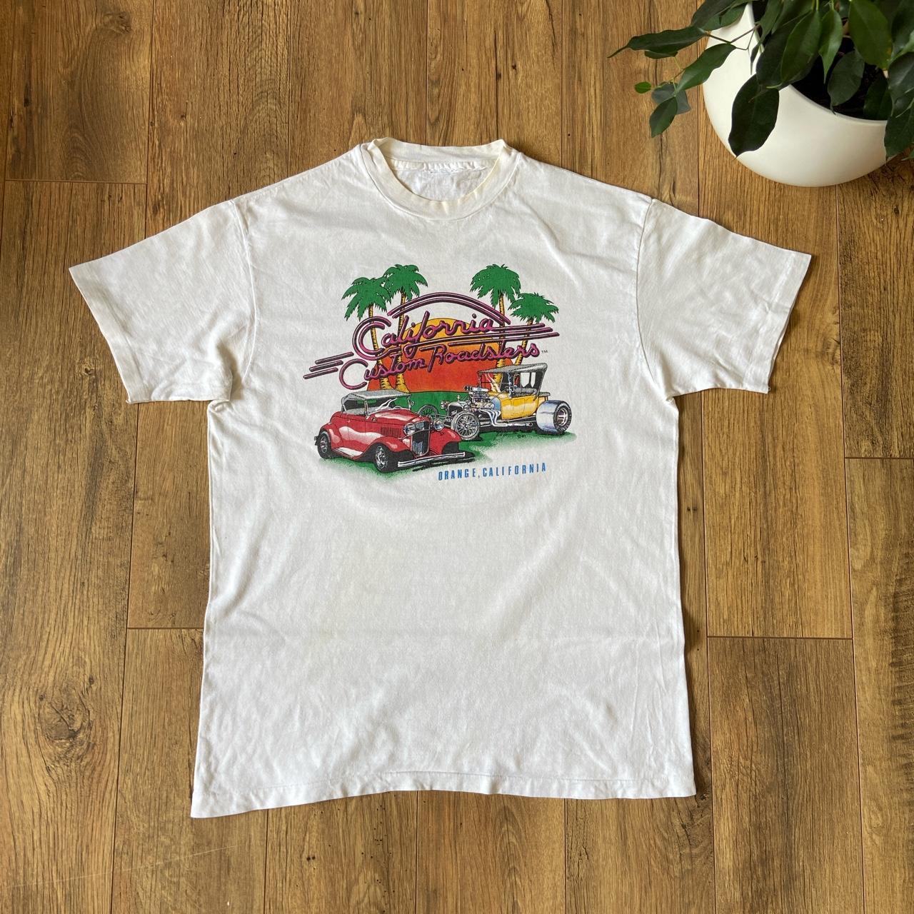 White vintage single stitch graphic t shirt Fits L slim