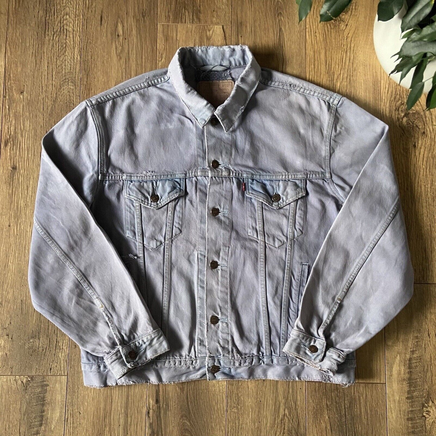 Vintage Levi’s 70503 Trucker Jacket Size XL 90s Lavender USA Western