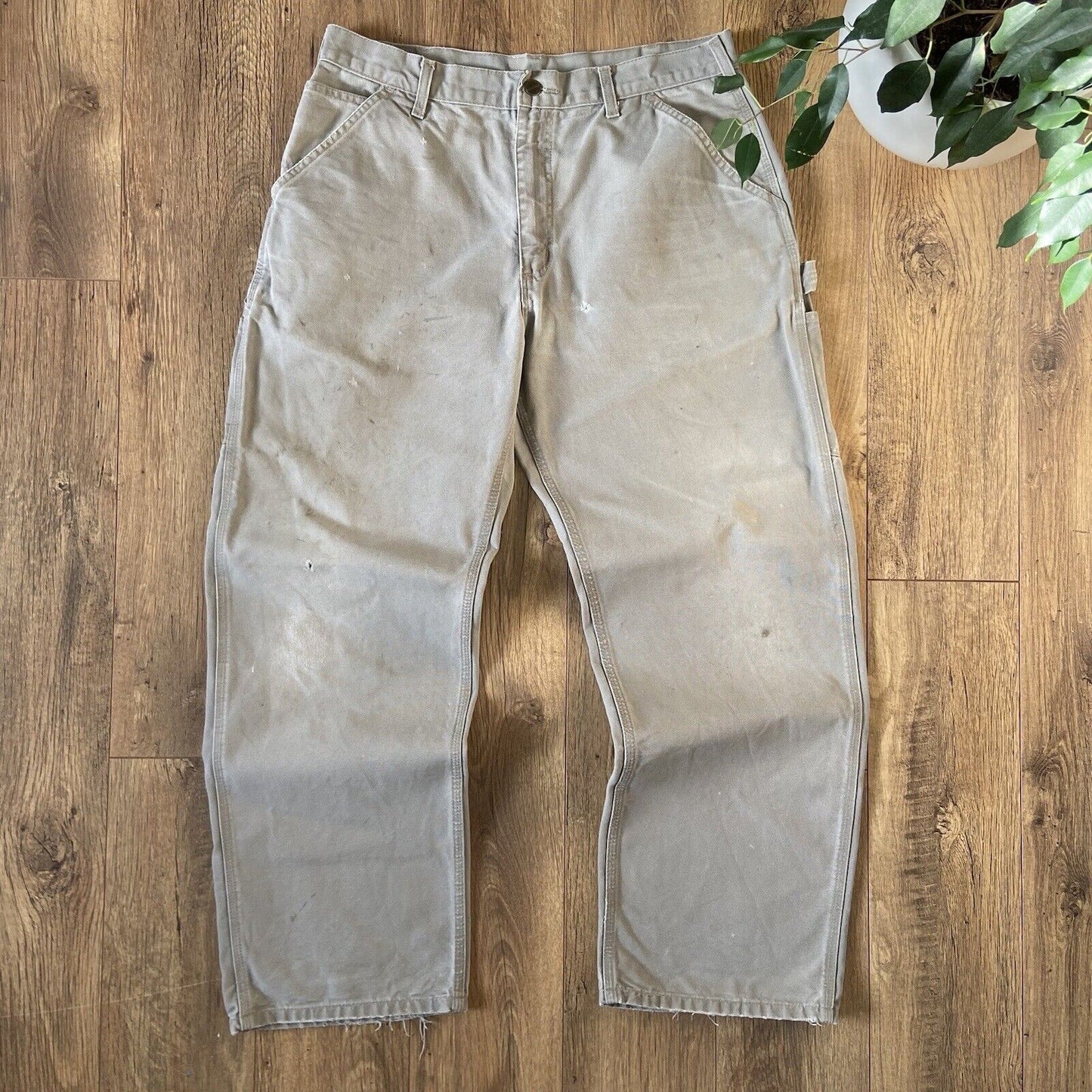 Vintage Carhartt Jeans W35 L32 Utility Workwear Pants Green