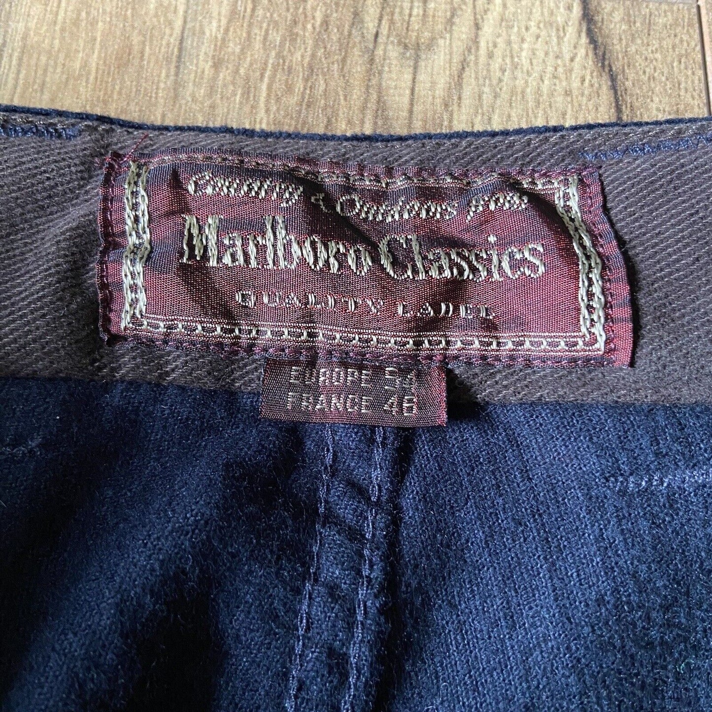 Vintage Marlboro Classics Cargo Trousers W37 L35 80s Corduroy Black