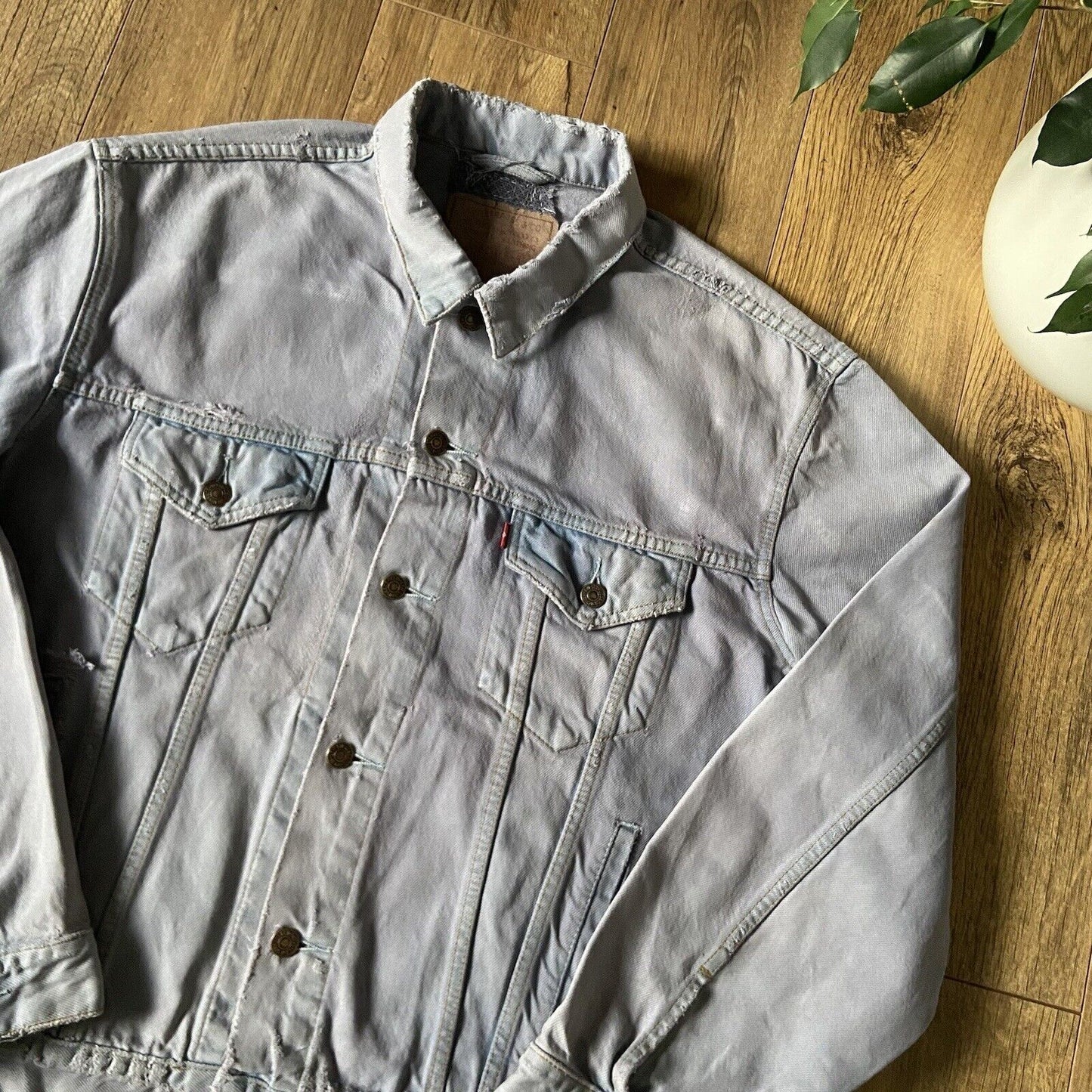 Vintage Levi’s 70503 Trucker Jacket Size XL 90s Lavender USA Western