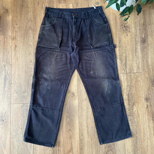 Dickies double knee carpenter jeans vintage black W36 L30 workwear