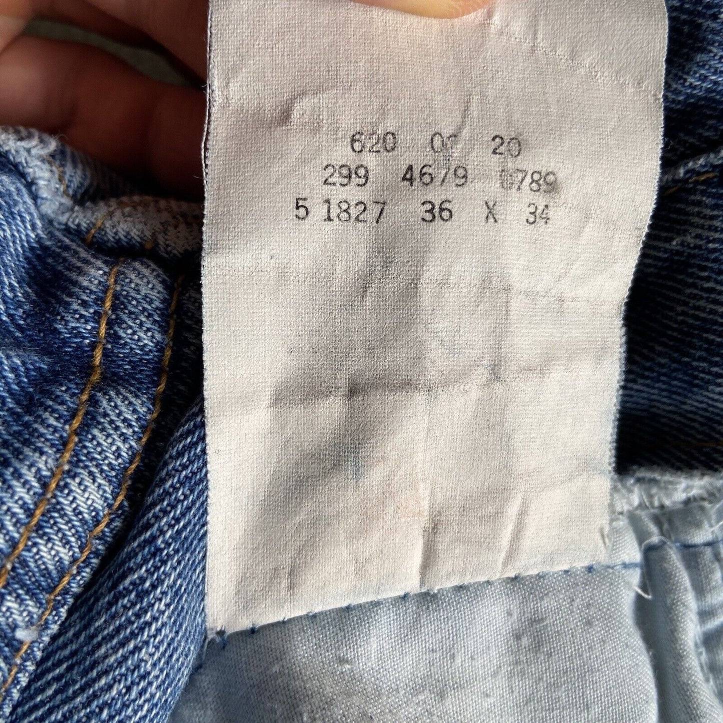 Vintage Levi’s 620 Jeans 80s Orange Tab W36 L30 Light Wash UK Made