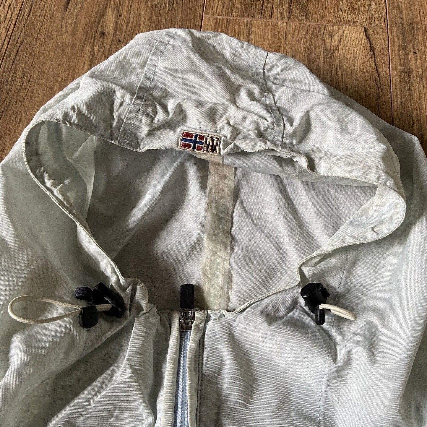 Napapijiri Smock Pullover Jacket Size L White Waterproof