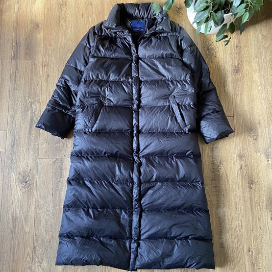 Black Moncler Puffer Jacket Size 2/M Down Filled Y2K Long